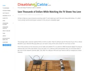 Disablemycable.com(Free and cheap TV without cable or satellite) Screenshot