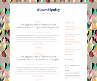 Disambiguity.com(Understanding humans) Screenshot