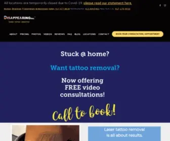 Disappearinginc.com(Laser tattoo removal) Screenshot