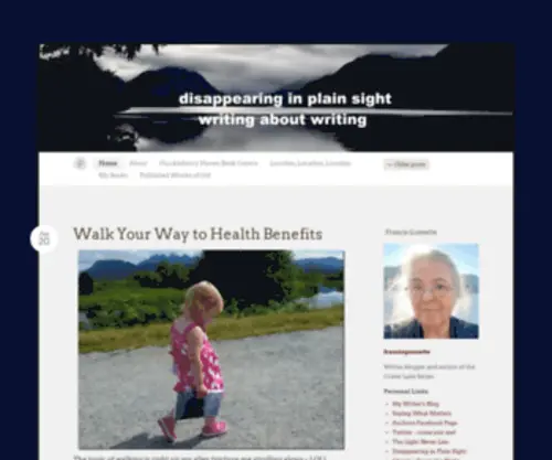 Disappearinginplainsight.com(Writing about writing) Screenshot