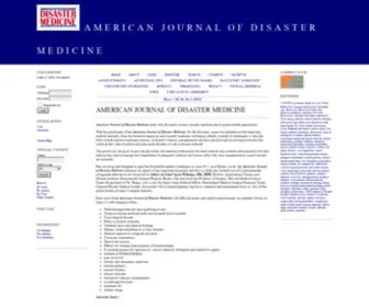 Disastermedicinejournal.com(American Journal of Disaster Medicine) Screenshot