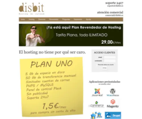 Disbit.es(Alojamiento web hosting) Screenshot