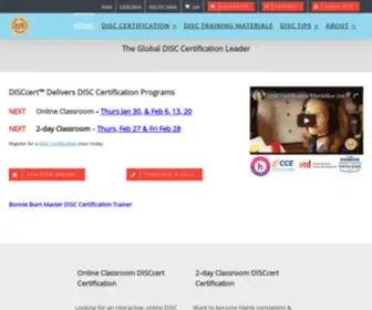 Disccert.com(DISCcert DISC Certification) Screenshot