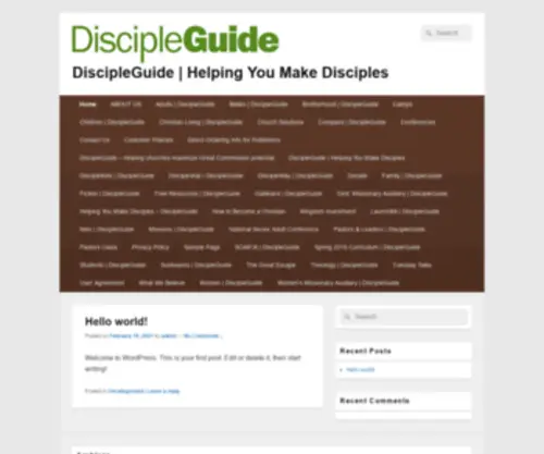 Discipleguide.org Screenshot