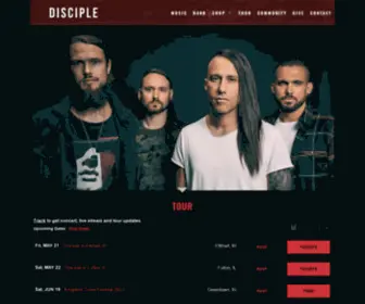 Disciplerocks.com(Official Website for Hard Rock band DISCIPLE) Screenshot