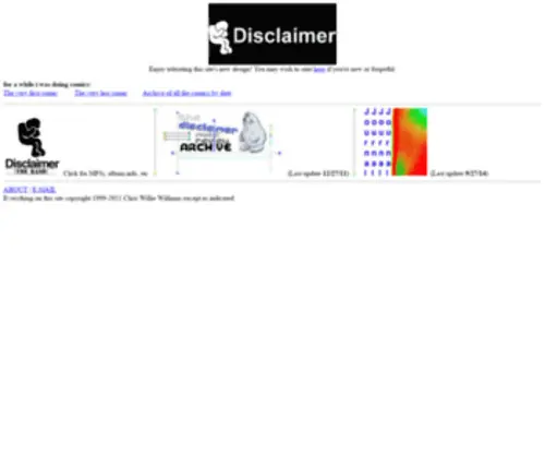 Disclaimerband.com(A band) Screenshot