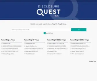 Disclosurequest.com(Disclosure Quest) Screenshot