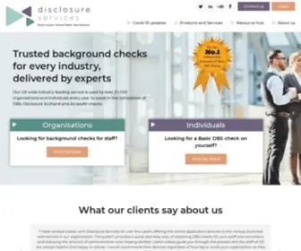 Disclosureservices.com(Trusted DBS and background checks for every industry. Our UK) Screenshot