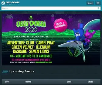 Discodonniepresents.com(Dance Music Events & Festivals by Disco Donnie Presents) Screenshot
