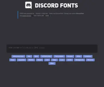 Discord-Fonts.com(Discord fonts generator) Screenshot