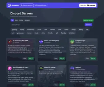 Discord.st(The Best Discord Servers: Purple Prison) Screenshot