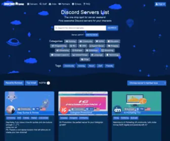 Discordhome.com(Discord Servers) Screenshot