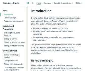 Discordjs.guide(Imagine a guide) Screenshot