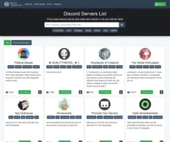 Discordserverslist.com(Discord Servers List) Screenshot