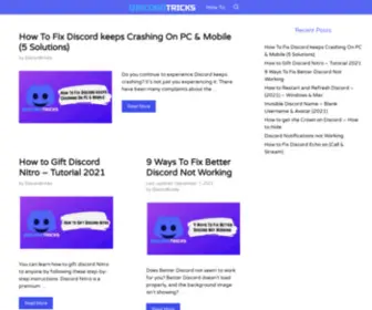 Discordtricks.com(Discordtricks Tips & Tutorials) Screenshot