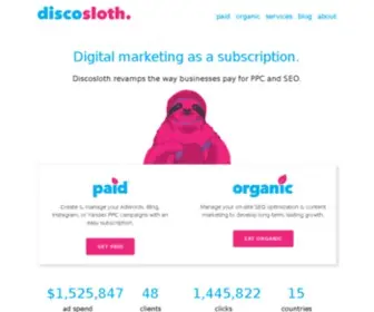 Discosloth.com(Data-Driven Digital Marketing) Screenshot
