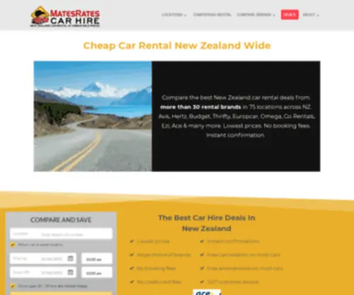 Discount-Car-Rental.co.nz(Cheap New Zealand Car Rental from $19 a Day) Screenshot