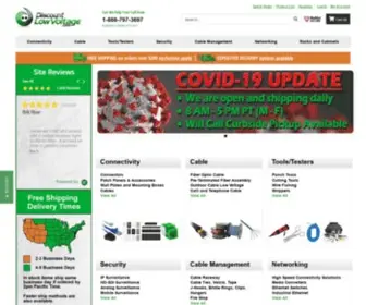 Discount-Low-Voltage.com(Fiber Optic Network Cable Assemblies) Screenshot