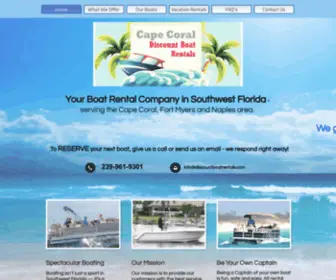 Discountboatrentals.com(Cape Coral Boat Rentals) Screenshot