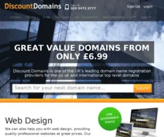 DiscountDomainsuk.com(Domain Registration and web hosting register today) Screenshot