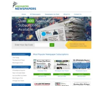 Discountednewspapers.com(National and local newspaper subscriptions at discounted prices) Screenshot