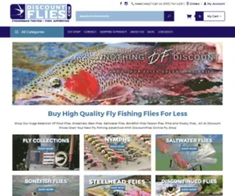Discountflies.com(Buy Fly Fishing Flies For Less at DiscountFlies Online Fly Shop) Screenshot