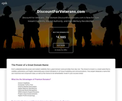 Discountforveterans.com(Discount For Veterans) Screenshot