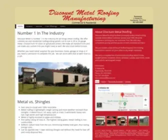 Discountmetalroofingmfg.com(Discount Metal Roofing Manufacturing) Screenshot
