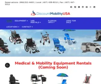 Discountmobilityusa.com(Orlando, Florida Scooter, Wheelchair, Equipment And Van Rentals) Screenshot