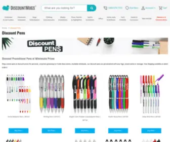 Discountpens.com(Custom Promotional Pens Wholesale) Screenshot