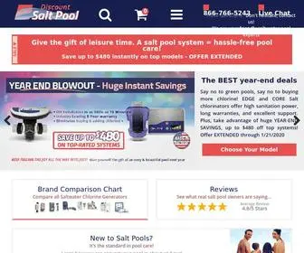 Discountsaltpool.com(Saltwater Swimming Pool Systems & Supplies) Screenshot