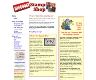 Discountstampshop.com(Worldwide stmaps. Home of the Bargain Bin) Screenshot