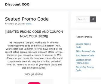 DiscountXoo.com(Discount XOOSavings Discount Codes) Screenshot