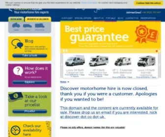 Discover.co.uk(Motorhome hire) Screenshot
