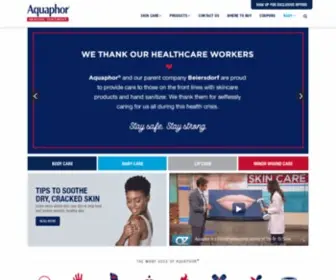 Discoveraquaphor.com(Advanced Therapy Skin Care Products & Dry Skin Relief) Screenshot