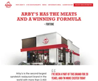 Discoverarbys.com(Start Sandwich Restaurant Franchise) Screenshot