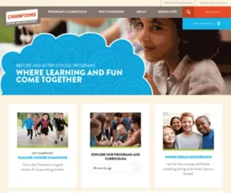 Discoverchampions.com(Before and After School Programs & Out) Screenshot