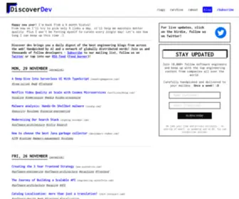 Discoverdev.io(Discover dev) Screenshot