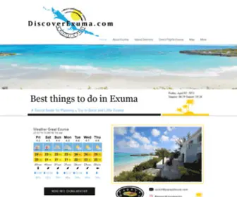 Discoverexuma.com(Discover Exuma) Screenshot