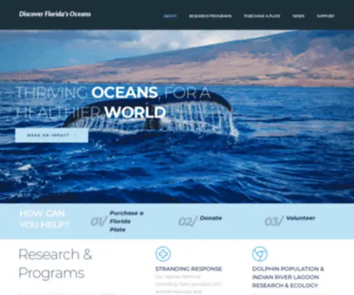 Discoverfloridasoceans.com(Discover Florida's Oceans) Screenshot