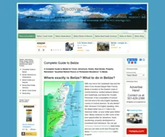 Discoveringbelize.bz(Complete Guide to Belize) Screenshot