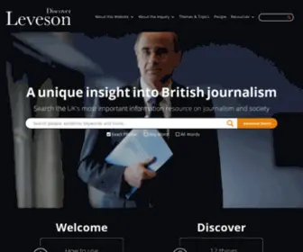 Discoverleveson.com(Leveson Inquiry) Screenshot