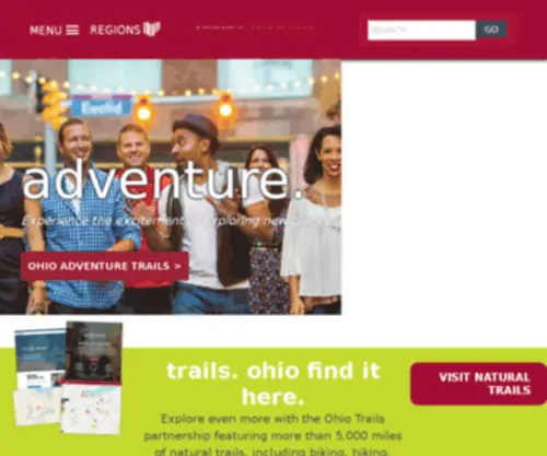 Discoverohio.com(Ohio, The Heart of it All) Screenshot