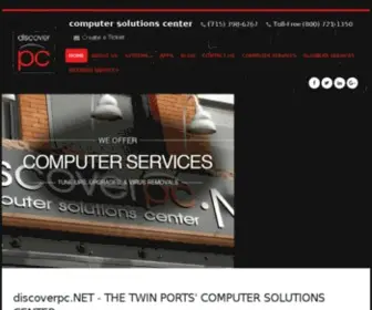 Discoverpc.net(Computer Solutions Center focuses on quality computer sales & I.T. service in the Twin Ports area inc) Screenshot