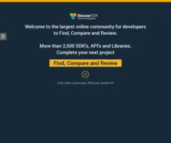 Discoversdk.com(Discover the Best Development Components & Reviews) Screenshot