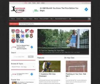 Discoversoccer.info(Discover Your Game) Screenshot