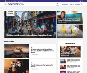 Discoversoon.com(Fastest growing online content portal) Screenshot
