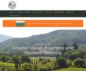 Discoverukiah.com(The Greater Ukiah Business and Tourism Alliance) Screenshot