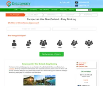 Discovery-Motorhomes.co.nz(Motorhome & Campervan Hire New Zealand) Screenshot