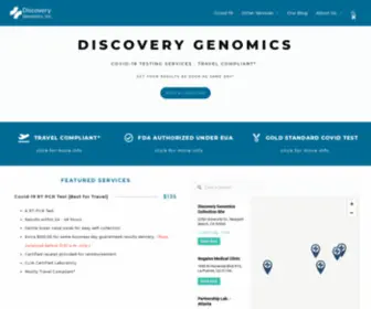 Discoverygenomics.com(Covid Testing) Screenshot